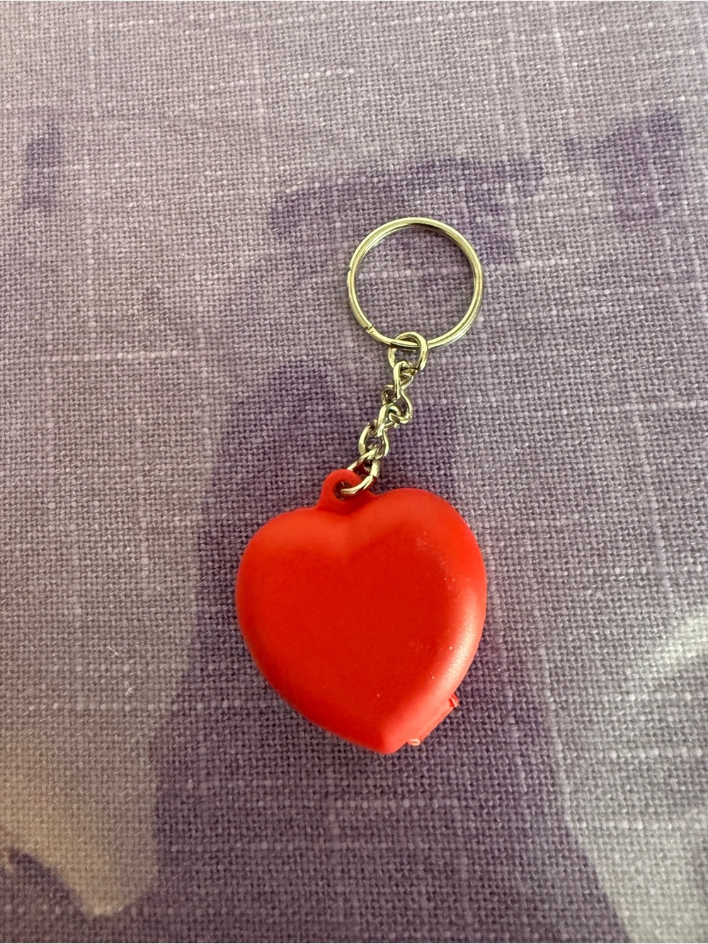 Vintage Tupperware Red Heart Keychain Mini Heart Container